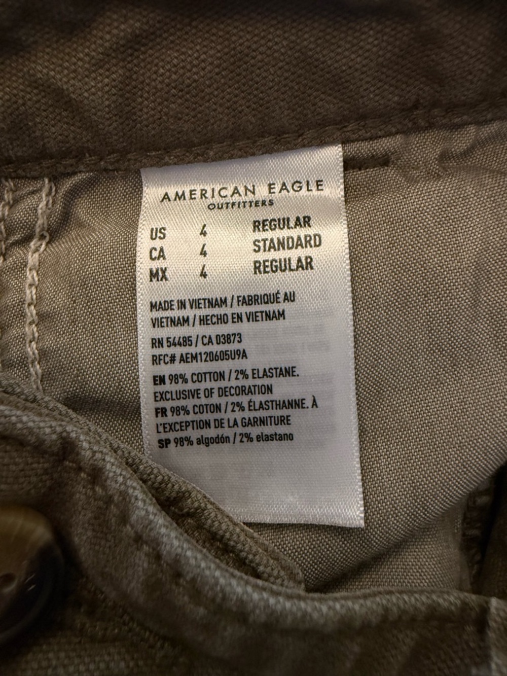 American Eagle High Rise Baggy Wide Leg Pants Stripe Side Size 4 - Picture 4 of 8